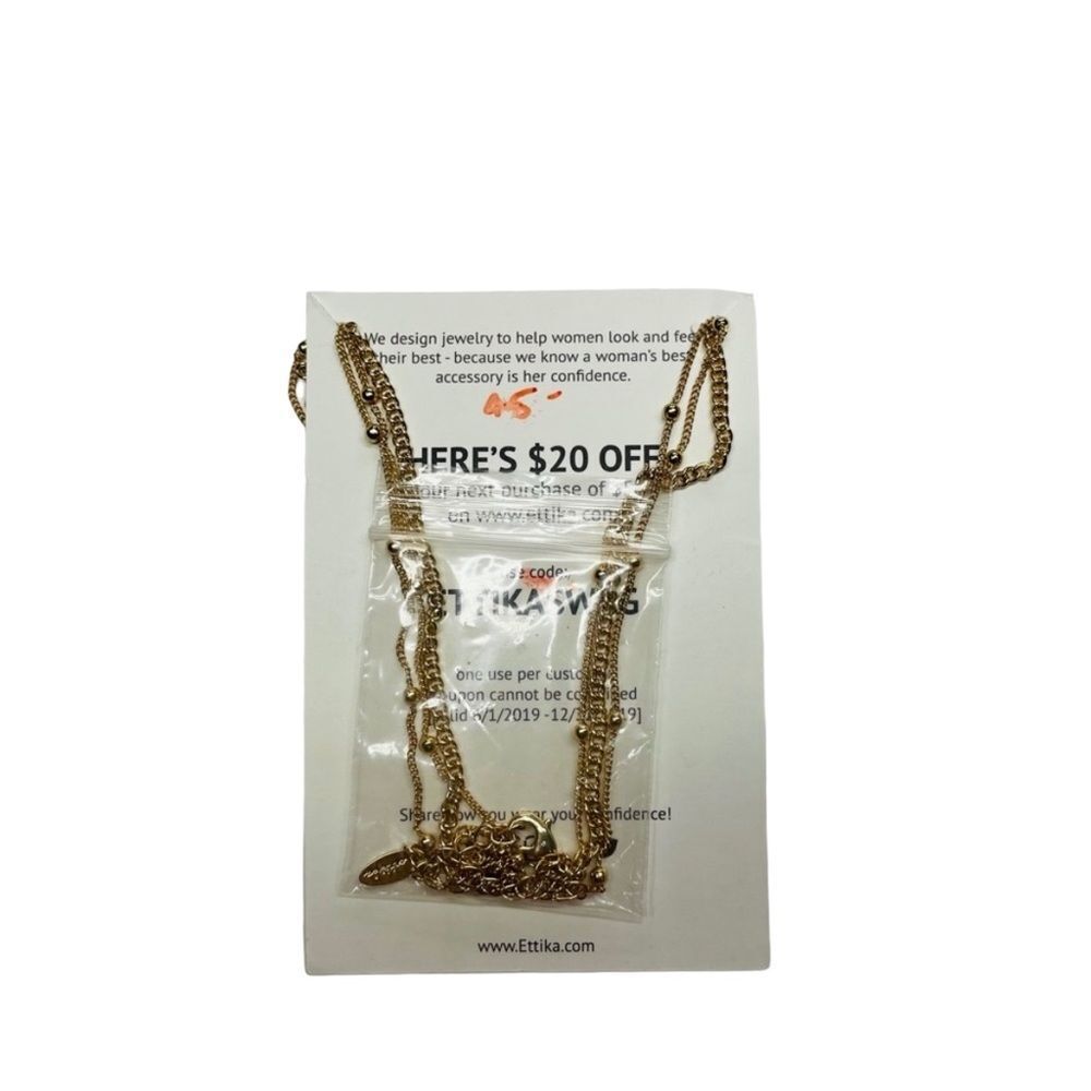 NWT Ettika That New Feeling Gold Layered Necklace - Picture 6 of 6